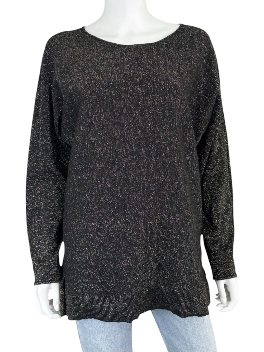 MICHAEL Michael Kors Black Shimmer Sweater Size XL
